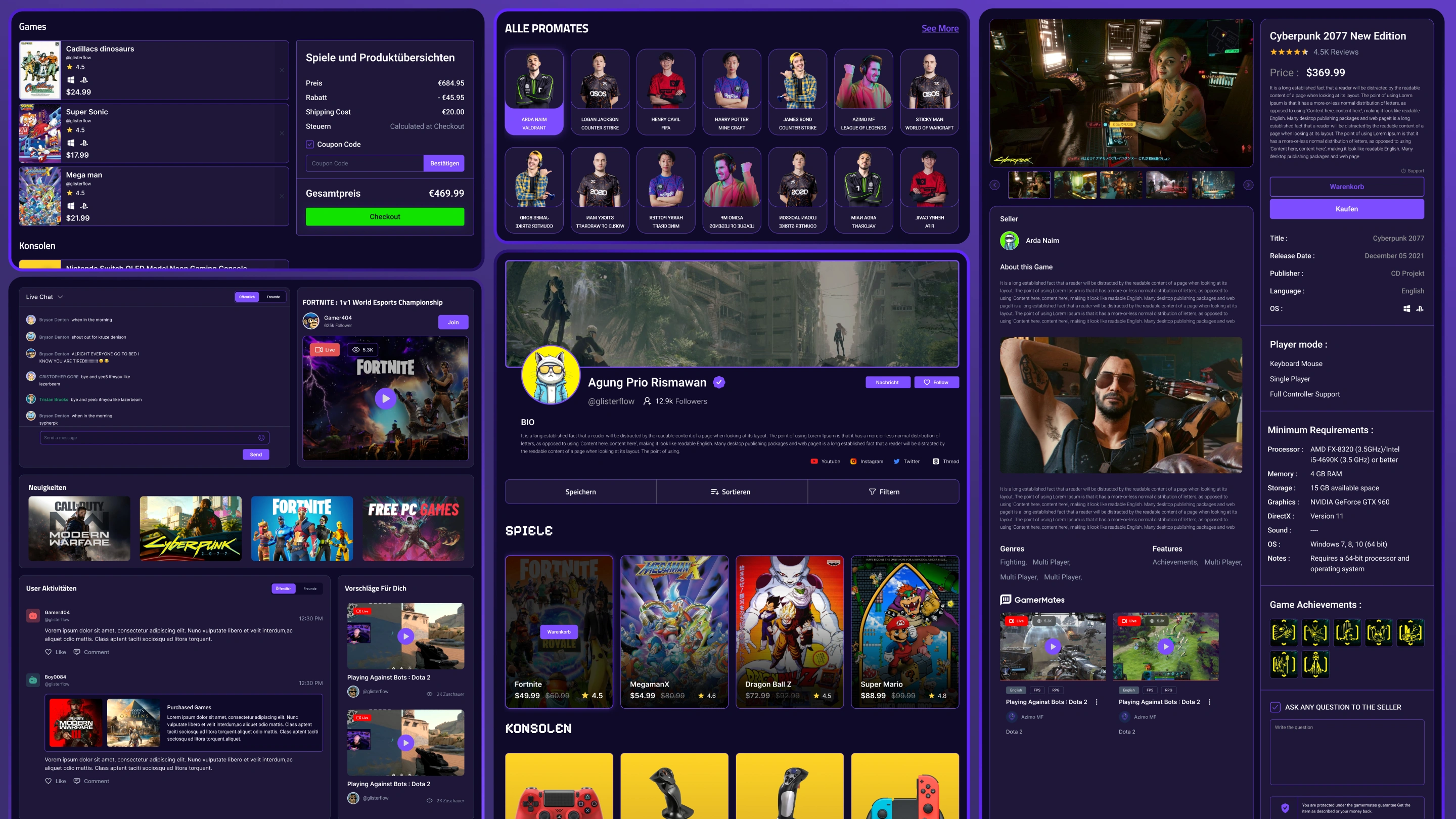 gamermates show case page